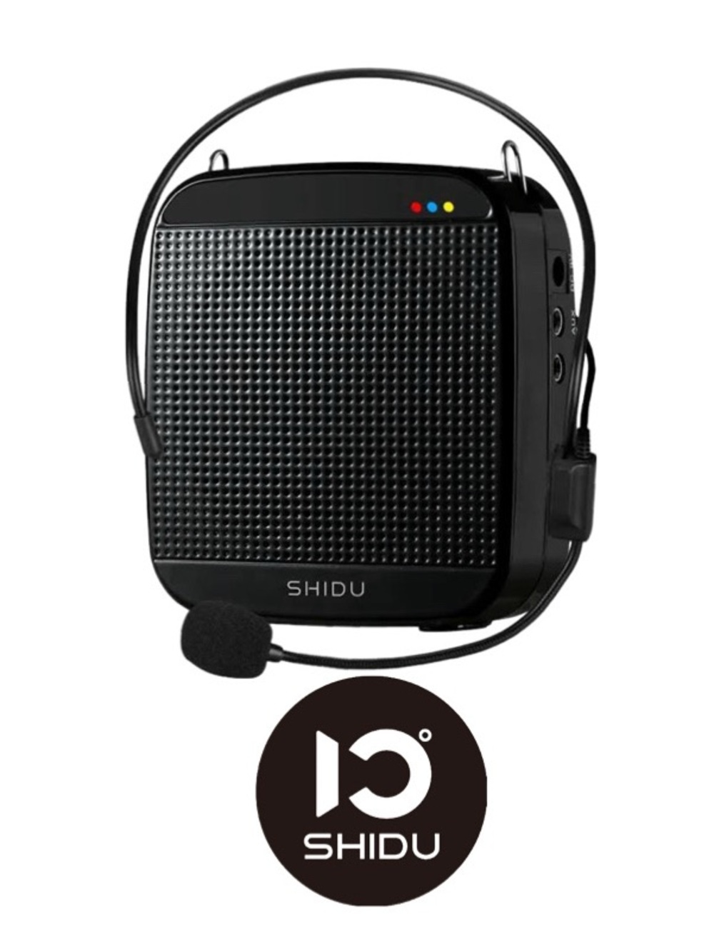 Shidu Black Portable Voice Amplifier MP3 Player, Headset+Cords in Original Box